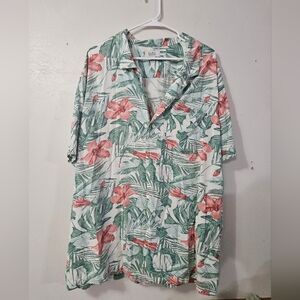 Mens croft & barrow big and tall floral button down shirt!